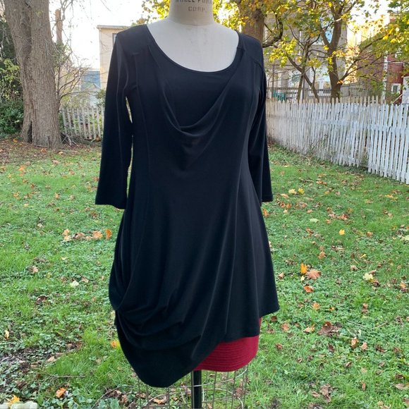 Simpli Black Asymmetrical Dress - Picture 11 of 12